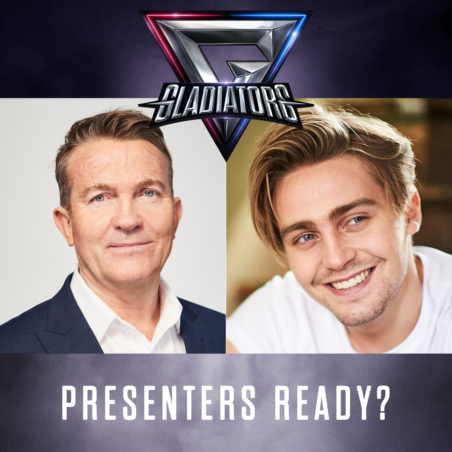 Father and son duo Bradley and Barney Walsh will be hosting the new series of Gladiators