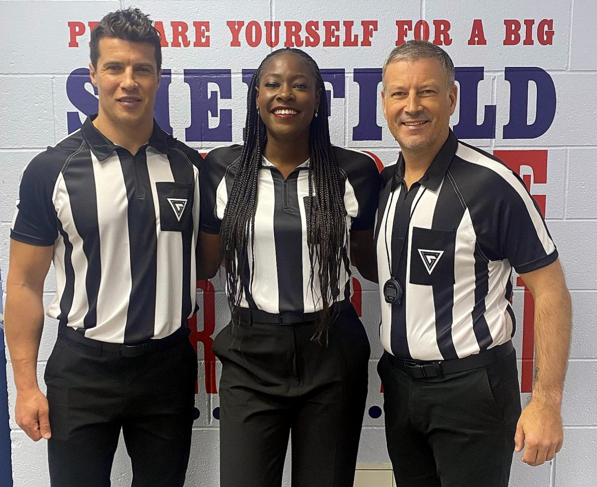 Lee Phillips, Sonia Mkoloma and Mark Clattenburg are the referees for the new series of Gladiators
