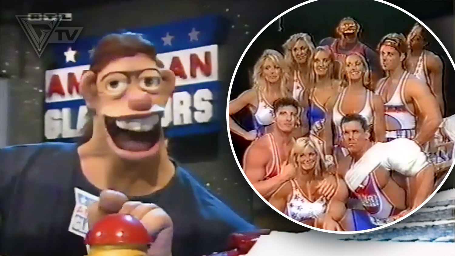 Germany's RTL American Gladiators puppet commentator Joe.